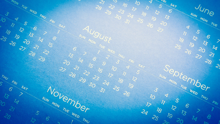 blur calendarの写真素材