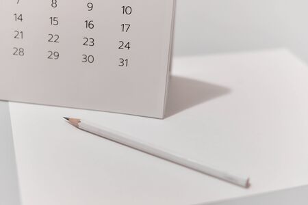 Blurred calendar in planning concept.