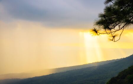 Beautiful Sunray nature background.の写真素材