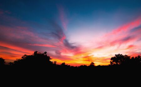 Beautiful Sunset nature background.