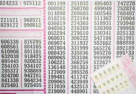Checking note Thai lotto on white background with Jackpot.