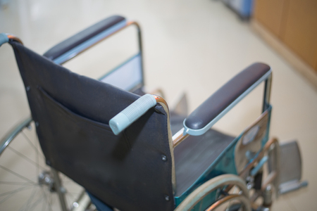 Close up one wheelchair in white tone.の写真素材