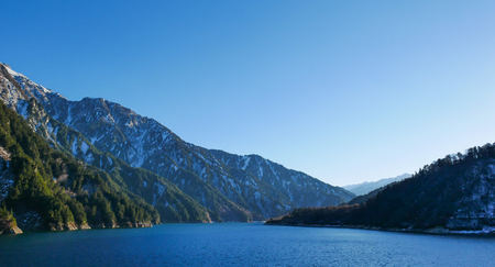 Tateyama Kurobe with blue sky. in japan travel.の写真素材