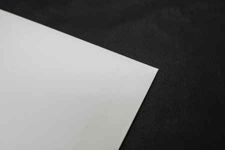 Close up white envelope on black background.の写真素材