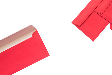 Red envelope on white background.Chinese new year 2019 concept.の写真素材