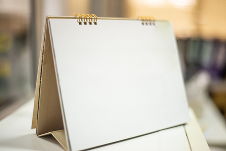 Blank calendar in white tone.の写真素材