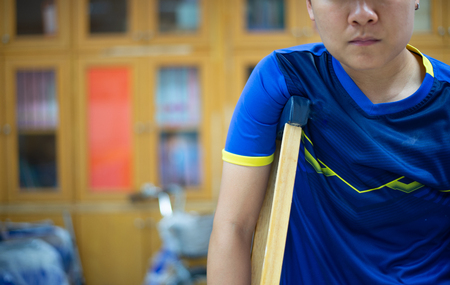 Blur patient on crutch.の写真素材