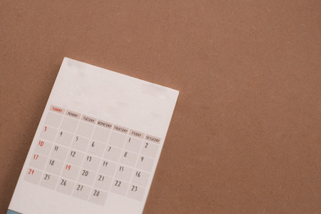Calendar Febuary on wood texture.の写真素材