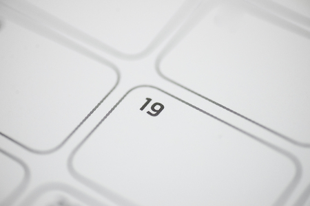 Close up number on calendar in planning concept.