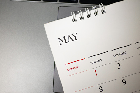 Close up May calendar in planning concept.の写真素材