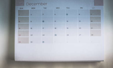 Blurred calendar in  planning 2021 concept.Blue tone.の写真素材