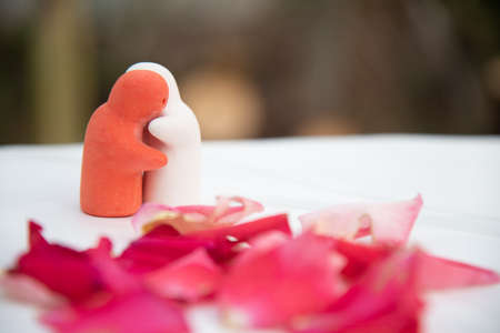 Hug in love  background and Valentine's day concept.の写真素材