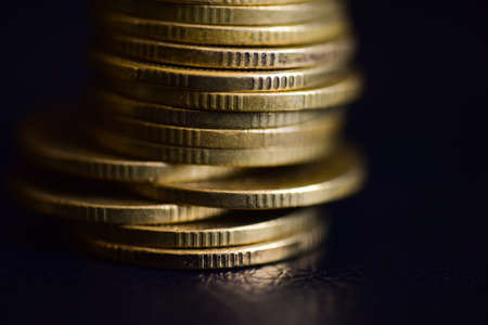 Close up coins with macro lens 2 THB coins.の写真素材