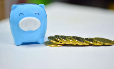 Gold coin in crypotocurrency business concept.の写真素材