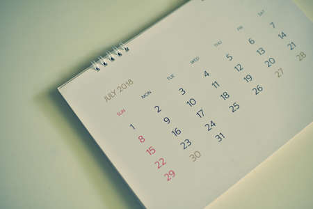 Blurred calendar in white tone planning concept.の写真素材