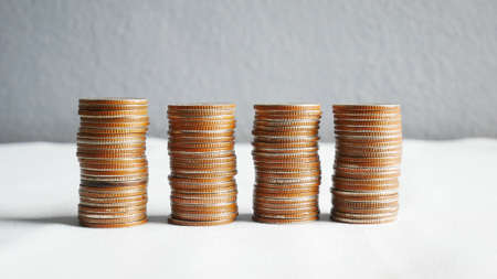Group of coin in save money concept.