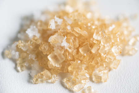 Brown sugar on spoon wood cooking concept.の写真素材