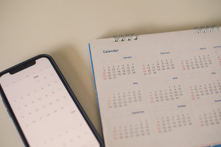 Blurred Calendar in planning concept.の写真素材