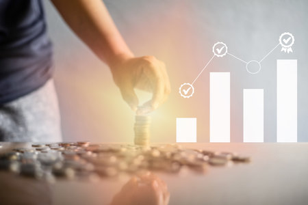 Group of coin in saving money concept.の写真素材