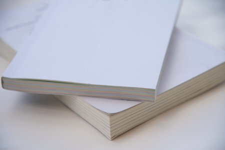 White book on white table love reading concept.