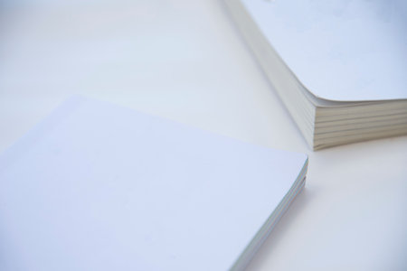 White book on white table love reading concept.
