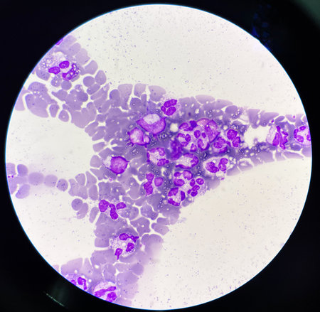 Neutrophil with toxic granulation and vacuole inframatory cells.の写真素材