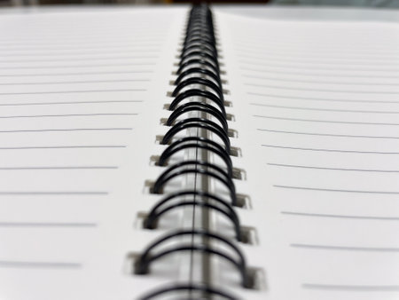 Blank white note book in recoder concept.の写真素材