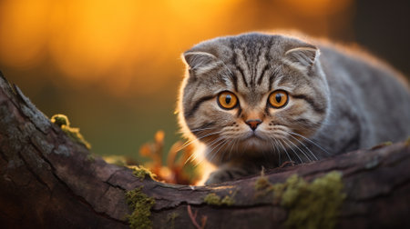 Cute cat big eye.AI generative.の素材