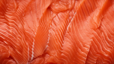 Close up Fresh salmon.AI generative.の素材