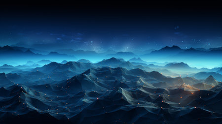 Mountain line technology background.AI generative.の素材