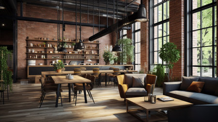 Coffee cafe AI generative.の素材