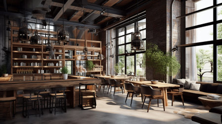 Coffee cafe AI generative.の素材