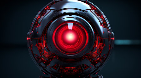 Eye of robot AI generative.の素材