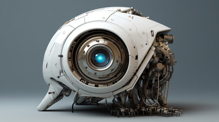 Eye of robot AI generative.の素材