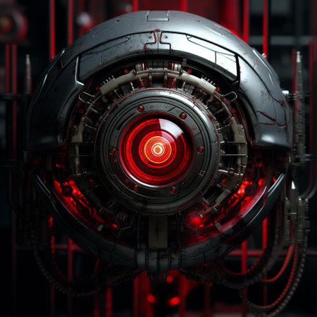 Eye of robot AI generative.の素材