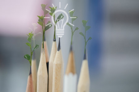 pencil in creative concept.の写真素材