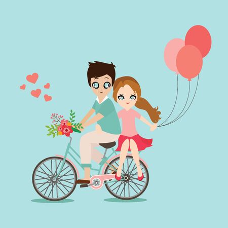 Illustration of lovely sweet couple wedding.のイラスト素材