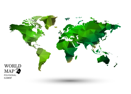 Polygonal World Mapのイラスト素材