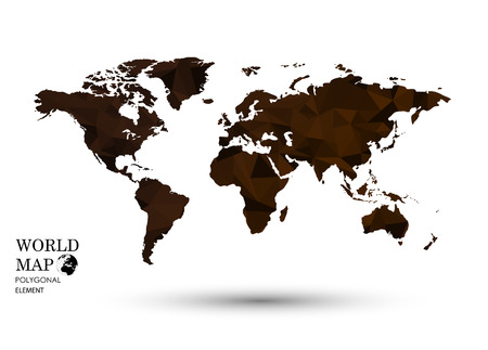 Polygonal World Map vector.のイラスト素材