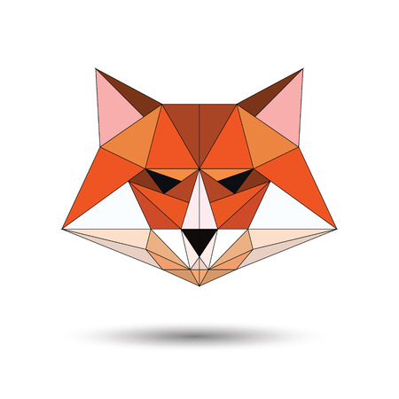 polygonal illustration of Fox.のイラスト素材