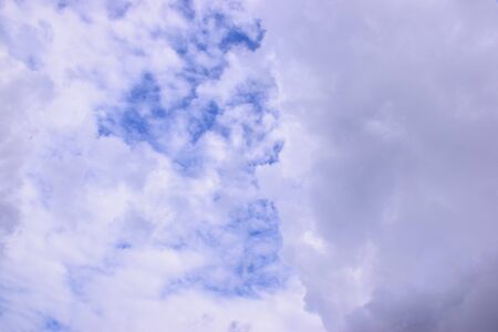 Beautiful clouds with blue sky background. Nature weather, cloud blue sky