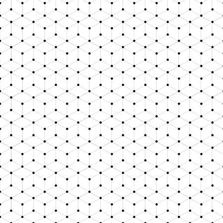 Vector cube seamless pattern, geometric line design,Cube textureのイラスト素材