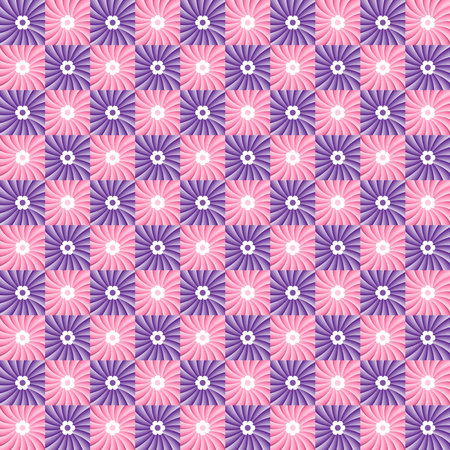 Vector of pink and purple flowers seamless pattern illustration backgroundのイラスト素材