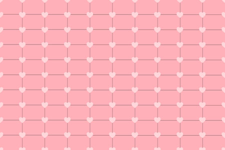 Vector illustration heart pattern lover pink background,Striped heart shape pattern abstractのイラスト素材