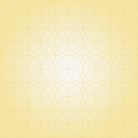 Abstract circle geometric pattern striped gold on yellow background fabricのイラスト素材