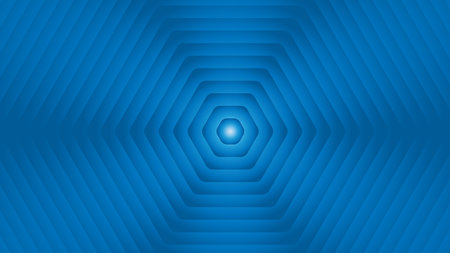 Illustration blue geometric background. Liquid blue 3d color background design. Fluid shapes compositionのイラスト素材