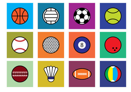 sport object on color background のイラスト素材