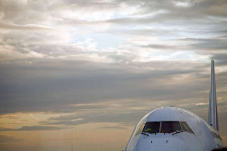 Cockpit of a plane passengers carrierの写真素材