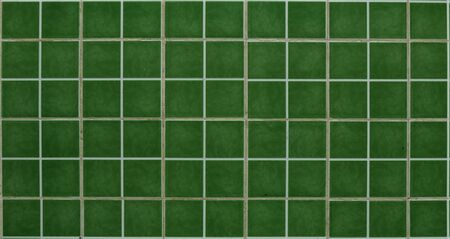 A real green mosaic wall and floor tlesの写真素材