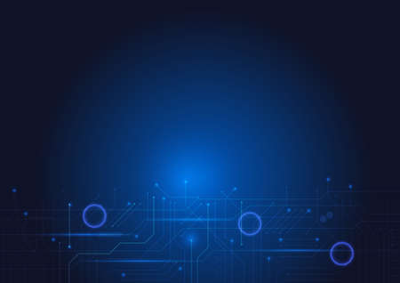Abstract futuristic technology background. Digital circuit line and curve polygonal connecting concept. Graphic science visualization vector illustrator.のイラスト素材